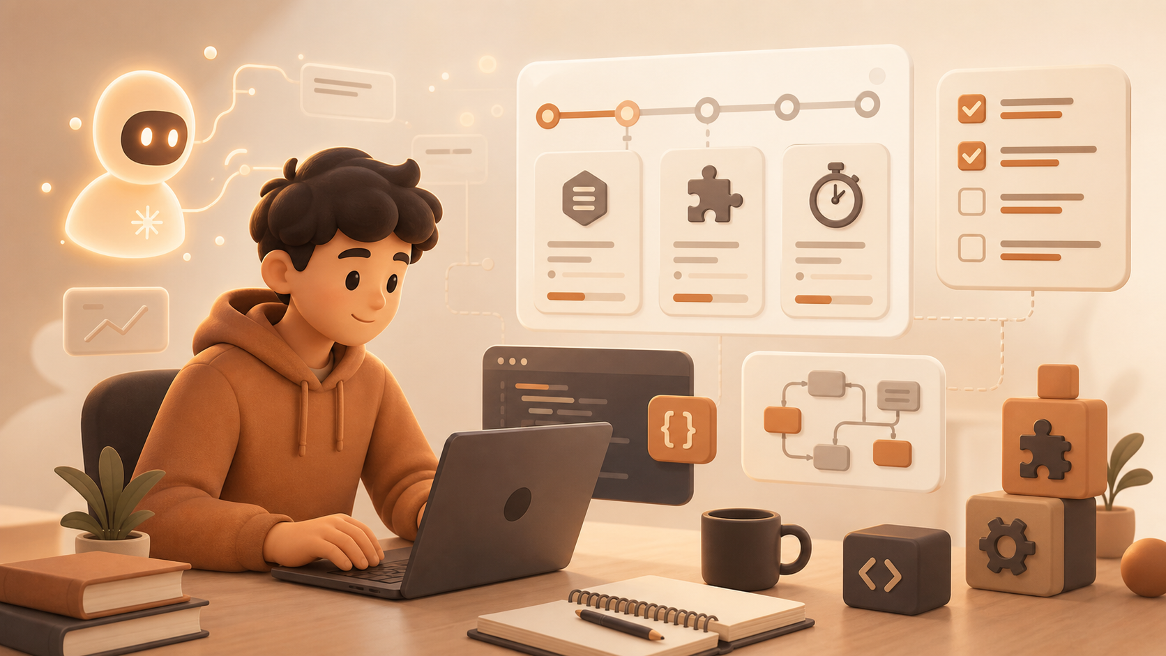 ภาพประกอบคอร์สเรียน Claude และ Plugins